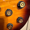 Miniatyrbild 5 av 5: 4 st gitarrknoppar, topphattformade roterande knoppar, elektrisk gitarr bas hastighetsvolym tonkontrollknoppar passar