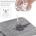 Miniatyrbilde 2 av 5: Mikrofiber Håndkle for Hår Tørking Absorberende Elastisk Stropp Hår Wrap Håndklær med Knapp Tørr Hår Hatt Bad Hårhette Rask Tørking
