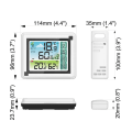 Miniatyrbild 4 av 5: Digital Termometer Hygrometer, Termometermonitor med Fjärrsensor, Pekskärm, Registrerar Maximal och Minimal Temperatur
