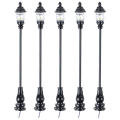 Miniatyrbild 2 av 3: 5 st Miniatyr Gräsmatteslampor Modell Ljusmodell Sandbordlampa Dekorationer Svart 7,3X0,8CM Black 7.3X0.8CM