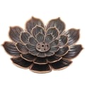 Miniatyrbillede 1 af 4: Messing Lotus Holder Lotus Stick Røgelseholder Kegle Røgelsebrænder - Røgelse Askeopsamler 6 Røgelsehuller Til Kontor Tehus Meditation (2 stk)