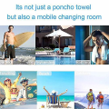 Miniatyrbilde 3 av 5: Unisex Strandhåndkle Skiftekåpe Bad Hette Hurtig Tørke Poncho Badekåpe Voksen Oransje