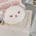 Pikkukuva 4 / 5: Lolita-tyylisiä olkalaukkuja naisille, pörröisiä olkalaukkuja, pehmeitä tyttöjen käsilaukkuja, Kawaii-kytkimiä, japanilaisia vintage-ketjuja, anime-pusseja, helmihihnan keltainen