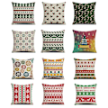 Miniatyrbilde 2 av 5: Juleputetrekk i nordisk stil, lin, for sofa, 450 mm x 450 mm