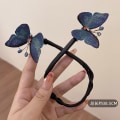 Miniatyrbillede 5 af 5: 2 stk. Elegant Lazy Hair Curler, Satin Rose Hårklemme, Fransk Twist Frisure Bun Hårtilbehør, Krystal Hår Bun Maker, L