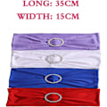 Miniatyrbilde 4 av 5: Elastisk Slip-On Stolsløyfe med Spenne, for Bryllup, Stolsløyfe Laget av Lycra, Polyester og Spandex.,Bao Blå, 10 stk