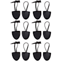 Miniatyrbild 1 av 3: 6 Par Leatherknappar Horn Toggle Duffle Knappar för Rock Spänne Spänne Kaffe Fancy Knappar - Svart