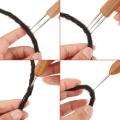 Miniatyrbillede 3 af 4: 5 Dele Dreadlocks Værktøj Inkluderer 3 Dele Dreadlocks Krog 1 Krog 2 Kroge 3 Kroge Hårvævningsnål Krog 2 Dele Hår Låsning Værktøj
