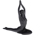 Miniatyrbild 1 av 3: Enkel Figur Kreativ Keramisk Prydnad, Keramisk Flickfigur Yoga Abstrakt Svart Modell Kvinna Staty Statuett Figurer Prydnader Kontor Hem