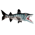 Miniatyrbillede 2 af 3: Dekorativ Akvarie Dekoration Simuleret Ulvefisk Model Akvarie Simuleret Fisk Falsk Fisk Dam Ar