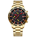 Miniatyrbild 1 av 4: Herrar Multi Time Chronograph Digital Analog Rostfritt Stål Sport Armbandsur