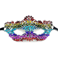 Miniatyrbild 1 av 5: Färgglad Spetsmask Mjuk Spetsmask Halloween Maskeradmask Spetsögonmask Halv Ansikte Färgglad
