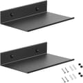 Metal Wall Shelf Set of 2, 20cm Black Floating Bathroom Shelf[JUN]