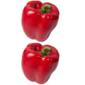 Miniatyrbilde 2 av 2: 2 stk Fruktdekor Simulering Paprika Barn Lekesett Fruktmodell Dekorative Grønnsaker Rød 8,5X7,8X7,8CM