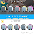 Miniatyrbilde 4 av 5: Barnealarmklokke Digital, Dinosaur Alarmklokke Med Nattelykt Snooze Timer Temperatur Barne Søvn Trener, Alarm (1stk) Blå