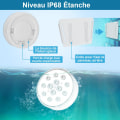 Miniatyrbild 3 av 5: Poollampa, Hel Förseglad Laddningsbar Poollampa, Vattentät IP68, RGB16 Färg LED Poolbelysning, Energi