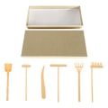 Miniatyrbild 1 av 3: 1 Set Zen Garden Rakeset Sandbord Rakeset Dekorativ Rakes Dekor Zen Garden Tillbehör Gul 15.5X5. Yellow 15.5X5.5X0.8CM