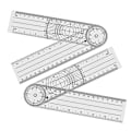 Miniatyrbillede 5 af 5: 4 styk Goniometer Fysioterapi Rotation Protractor Fysioterapi PVC Til Fysioterapi, Sport