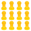 Miniatyrbild 1 av 2: 12 st Gula Tillbehör Plaststolpar Trappolinkapsling Stolpar Kappar RörändkappGula9X4.8CM