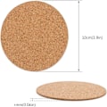 Pikkukuva 2 / 5: 60 kpl itseliimautuvia korkkipyöreitä - 4\"x 4\" korkkilevyt Mini seinäkorkkilaatat aluslaseille ja DIY- käsitöille (pyöreä)
