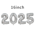 Miniatyrbild 5 av 5: 5 set 2025 Ballonger - 16 tum - Nummer Ballon 2025 Nyårsdekorationer Examenspartaj Festivalballonger