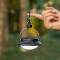 Miniatyrbild 5 av 5: LED Tältlampa - 3 Ljusstyrkenivåer, Batteridriven, Vikbar Krok med Karbinhake, Perfekt för Utomhuscamping, Baldakin, Strömavbrott