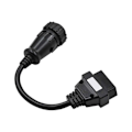 Pikkukuva 3 / 5: Kuorma-auton OBD2 16-nastainen naaras OBD -jatkojohto kuorma-auton 16-nastaiselle uros OBD2 -liittimelle, sopiva skannerin diagnostiikkatyökalu