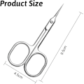 Miniatyrbillede 2 af 4: 1 stk. Neglesaks, Professionelle Neglesaks, Rustfrit Stål Øjenbryn Saks til Pleje, Manicure Pedicure Saks til