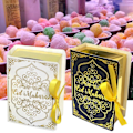 Miniatyrbillede 2 af 5: Hvid 10 Pak Quran Bog Formet Slikæske Gaveæske Chokolade Hvid