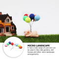 Miniatyrbild 4 av 4: 8 st Miniatyr Ballongprydnader Simuleringsballongmodell Sagoland Dekoration Färgglada 7x2x2cm Colorful 7x2x2cm