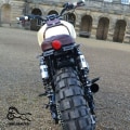 Miniatyrbillede 5 af 5: Motorcykel Baglygte med Nummerpladeholder Retro Baglygte LED til Cafe Racer Custom Bobber Chopper - Rund
