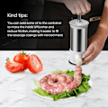 Miniatyrbillede 3 af 5: Pølsestopper, Køkkenmaskine til Hjemmelavet Pølse med 4 Stoprør, Vertikal Pølsemaskine Hurtig Pølsefyldning, 1 kg [Db]