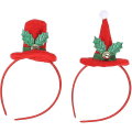 Pikkukuva 1 / 5: Joululelut Päänauhat Mini Hattu Hiusnauhat Joulupukki Hatut Lomapäänauhat Puku Hiuslisävarusteet Lapsille Aikuisten Cosplay Joulujuhliin (2kpl, punainen)