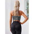 Pikkukuva 5 / 5: Leopard Gym Fitness Rintaliivit Crop Topit Naiset Jooga Urheiluliivit S Harmaa