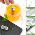 Miniatyrbillede 4 af 5: st Teﬁlter til løs te, tefilter med låg, tefilter i rustfrit stål med kædekrog, T