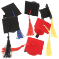 Miniatyrbilde 5 av 5: 6 stk Mini Doktorhatt Hårklipp Graduation Hat Hodeplagg Hodepynt Graduation Dekorasjon Assortert C