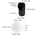 Miniatyrbild 3 av 5: Trådlös Videodörrklocka med Intercom, Ljudförändringsövervakning, Smart Graffiti Wifi, Låg Strömförbrukning V