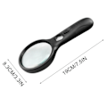 Miniatyrbillede 3 af 5: LED-lys Håndholdt Forstørrelsesglas Lupe Observationsboks Med Skala Inspektionsfrimærker C C