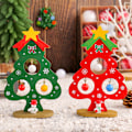 Miniatyrbillede 5 af 5: 2 stk Juletræ Bordpynt Julefest Dekoration Juleferie Bordpynt p Ornament Træ