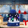 Miniatyrbillede 2 af 5: LED Julemandshue Lysende Strikket Lysende Snemandshue Unisex Beanie