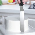 Miniatyrbilde 5 av 5: Kake Offset Spatel, Glasurspatelsett med 6 8 10 tommers rustfritt stålblader Kakedekorering, Håndtak Vinklet Frostingspateler Sett (6 8 10 TOMMER)