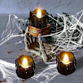 Miniatyrbilde 4 av 5: 24 stk Halloween-dekorasjoner Innendørs Lys Hvite Teelys: Led Flammeløse Teelys Batteridrevet Borddekorasjon med Sp
