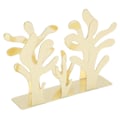 Miniatyrbillede 1 af 5: Servietholder, tangformet papirhåndklædeholder bordplade ornament servietdispenser til kaffehus restaurant dekorativ (guld)