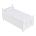 Miniatyrbilde 1 av 5: Mini Møbler Soverom Skuff Seng Modell To Lag Miniatyr Seng 1:12 Mini Hus Skuff Seng Hvit White