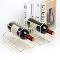 Miniatyrbilde 3 av 4: Gullmetall Vinstativ, Benkeplate Vinstativ, 9 Flasker Bordplate Vinstativ For Oppbevaring