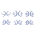 Miniatyrbillede 1 af 5: Ørering Form Vedhæng Ornament Hexe Måne Bat Spejl Silikon Form