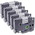 Miniatyrbillede 1 af 5: 5-pak Etiketprintertape til TZe-231 -231 Lamineret P-Press Etiketprintertape, til Model PT D200 D210 H100 1880 [db]