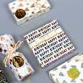 Miniatyrbild 4 av 5: Presentpapper, julklappspapper, 12 stycken 50 * 70 cm (kärlek * 3 + grön * 3 + färgglad * 3 + folie * 3)