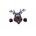 Miniatyrbillede 3 af 4: Jule-Dyrehegn Dekoration Juletema Hegn Have Topper Jule Elg Ornament Græs Have Ornament (brun) (1 stk)