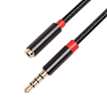 Pikkukuva 5 / 5: 3,5 mm uros-liitäntä 3,5 mm naaras-kuuloke-ääniadapterikaapeli Musta 2M Black 2M